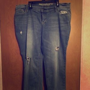 Old Navy distressed crops
